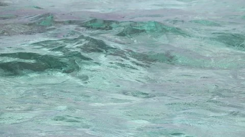 Turquoise ocean waves close up seamless loop Stock Footage 218011049