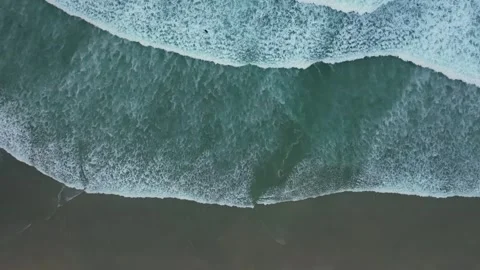 Turquoise Ocean Waves Rolling On Shore Stock Footage 293685055