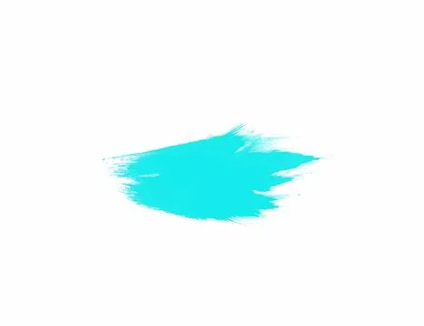 Turquoise paint brush concept isolated on white background for art painting Stock Illustration