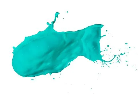 Turquoise paint splash Stock Photos
