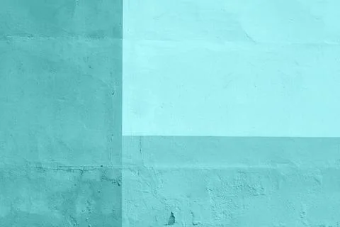 Turquoise painted plaster wall Stock-Fotos