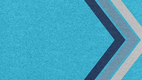 Turquoise paper texture background with blue gray chevron corner stripes and  库存插图