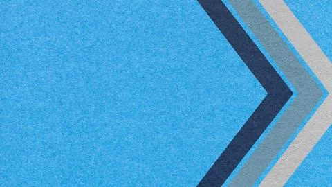 Turquoise paper texture background with blue chevron corner stripes and cop.. Stock Illustration