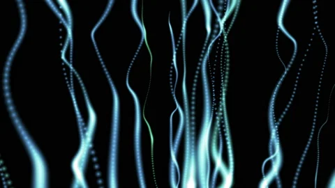 Turquoise particle systems sway in the wind. Stock Footage 109536879