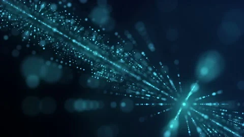 Turquoise particles on a blue background Stock Footage 192259139