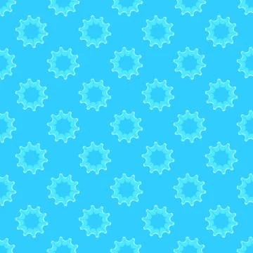 Turquoise pattern on light blue seamless backdrop. Stock Illustration