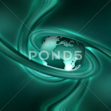 Turquoise planet Stock Illustration