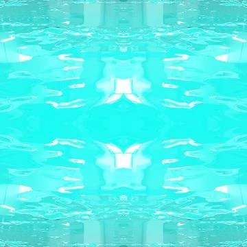 Turquoise plastic surface with white highlights. Beautiful seamless mirrored Illustrazione stock