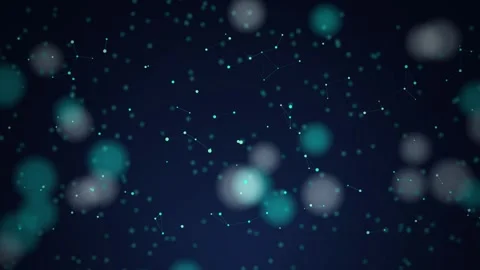 Turquoise plexus network nodes drifting seamless loop motion Stock Footage 344799272