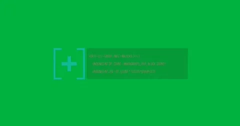 Turquoise plus sign floating on clear background, highlighting tech code panel Stock Footage 347311400
