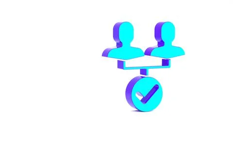 Turquoise Project team base icon isolated on white background. Business analy イラスト素材
