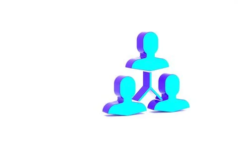 Turquoise Project team base icon isolated on white background. Business analy Stock Illustration
