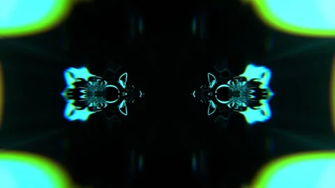 Turquoise Psychedelic Transforming Pattern Background VJ Loop in 4K Vidéo 344099782