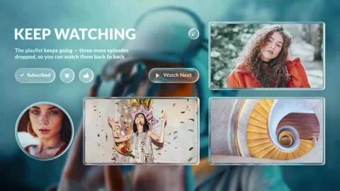 Turquoise Recommendation Screen Overlay Modèle After Effects