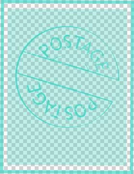 Turquoise rectangle is showing with thick dark gray border on transparent 스톡 일러스트