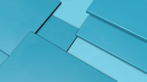 Turquoise rectangular planes rotate slowly. Background. 3d rendering Stock Footage 116998530