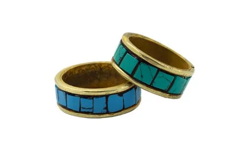 Turquoise rings Stock Photos