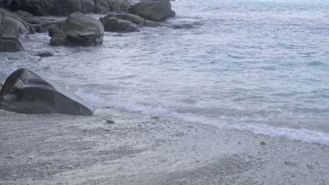 Turquoise rolling wave, slow motion Stock Footage