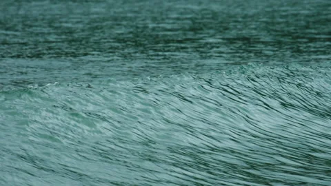 Turquoise rolling wave, slow motion Stock Footage 147441644
