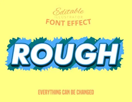 Turquoise roughen text effect Stock Illustration
