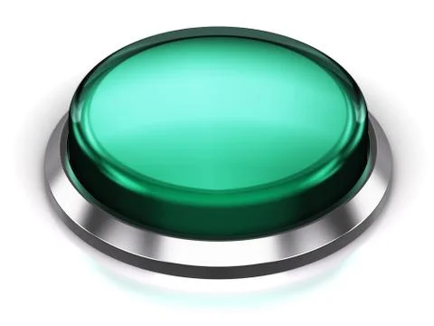 Turquoise round button Stock Illustration