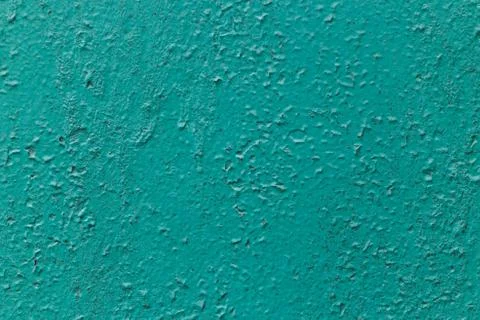 Turquoise rustic texture background with craquelure. Monochrome. Stock Photos