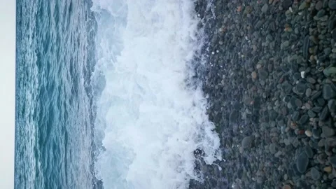 Turquoise sea vertical background Video stock 160889117
