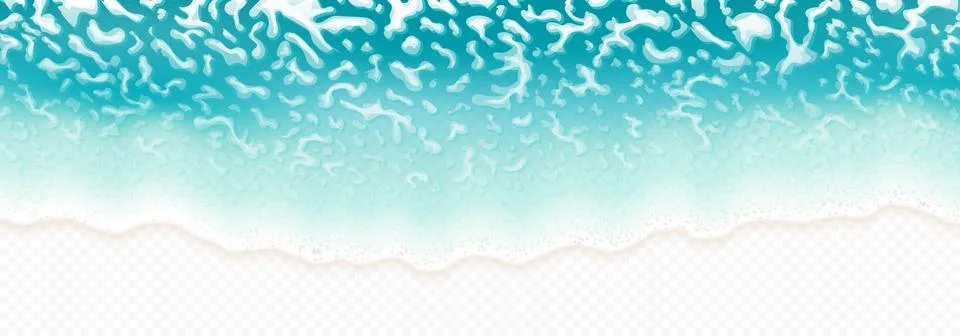 Turquoise sea waves template Stock Illustration