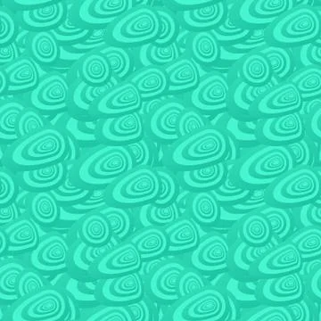 Turquoise seamless oval shape pattern background Stock Illustration