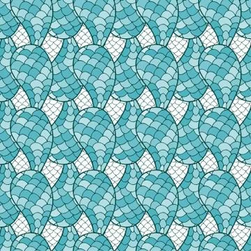 Turquoise seamless pattern. Repeat vector background for design. Pattern text Stockillustratie