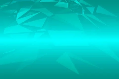 Turquoise shades random sizes triangle background Stock Illustration