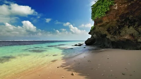 Turquoise shore 2 loop Stock Footage 11900550