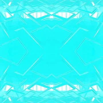 Turquoise smooth surface. Beautiful seamless mirrored turquoise background.  Stock Illustration