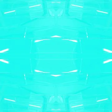 Turquoise smooth surface with white highlights. Beautiful seamless mirrored  Stock Illustration