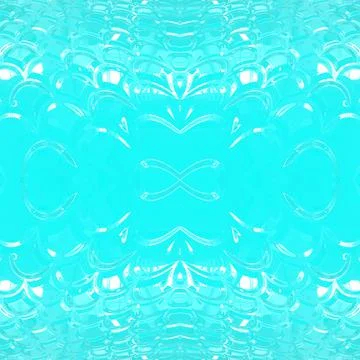 Turquoise smooth surface with white highlights. Beautiful seamless mirrored  Stock Illustration
