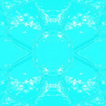 Turquoise smooth surface with white highlights. Beautiful seamless mirrored  Stock Illustration