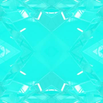 Turquoise smooth surface with white highlights. Beautiful seamless mirrored  Stock Illustration