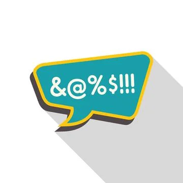 Turquoise speech bubble showing currency and special symbols Stock Illustration