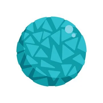 Turquoise sphere showing triangular pattern reflecting light Ilustração Stock