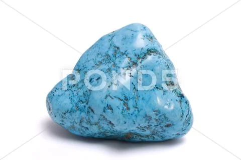 Turquoise stone isolated Stock Photos