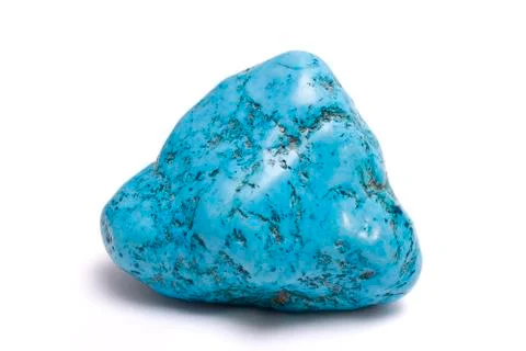 Turquoise stone isolated Stock Photos