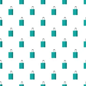 Turquoise suitcase traveling pattern design seamless background Stockillustratie