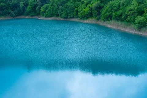The turquoise surface of the lake Stock-Fotos