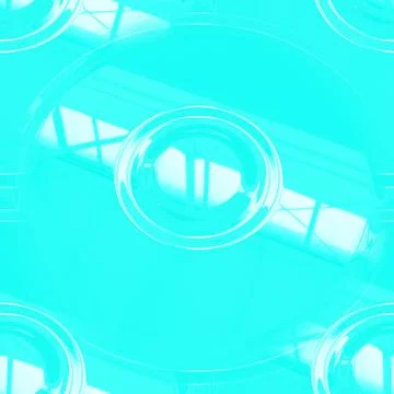 Turquoise surface with white highlights and circles in the center.  Stock Illustration