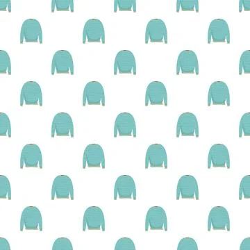 Turquoise sweater seamless pattern design for apparel background Ilustración de archivo