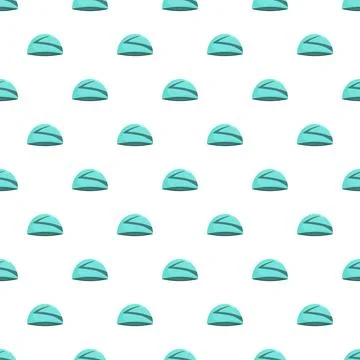 Turquoise swimming cap seamless pattern for water sports Stock Illustration