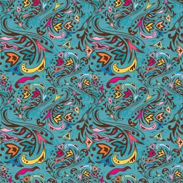 Turquoise swirl pattern Stock Illustration