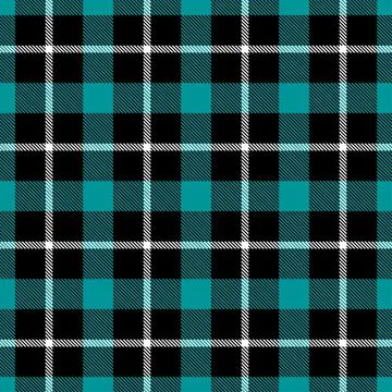 Turquoise tartan vector seamless pattern Stock Illustration