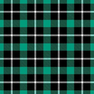 Turquoise tartan vector seamless pattern Stock Illustration