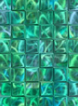 Turquoise texture with protruding cubes.  Stock Illustration